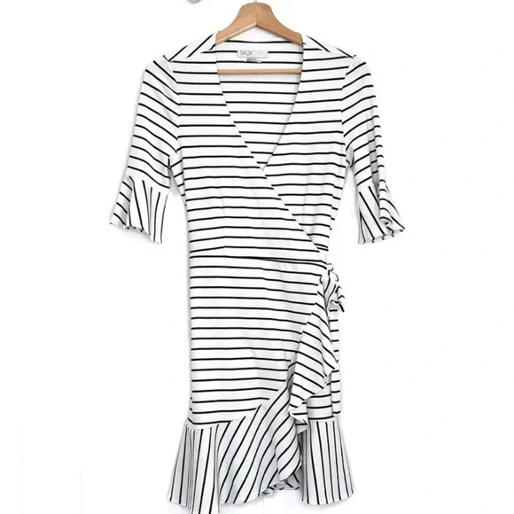Free People Wrap Striped Wrap Dress - Picture 3 of 4